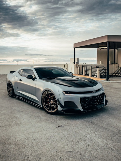 2016-2018 Chevy Camaro ZL1 1LE Track Package Front Bumper Conversion 11pcs Full Kit Flat BLK