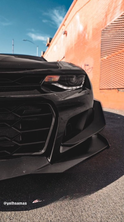 2016-2018 Chevy Camaro ZL1 1LE Track Package Front Bumper Conversion 11pcs Full Kit Flat BLK
