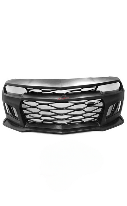 2016-2018 Chevy Camaro ZL1 Front Bumper Conversion 7pcs Ful Kit Flat BLK