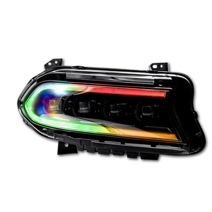 2015–2024 Dodge Charger Hellfire Projector LED Headlights w/ Switchback DRL & Amber Sequential Turn Signals