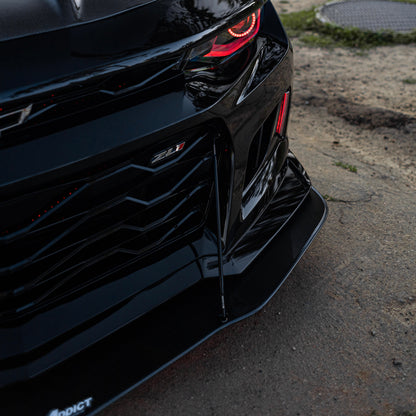 2017-2025 Chevy Camaro ZL1 Carbon Fiber Extension Splitter with Rods