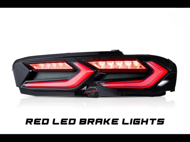 2019-2025 CHEVY CAMARO UMBRA LED TAILLIGHTS GLOSS BLACK/SMOKE LENS
