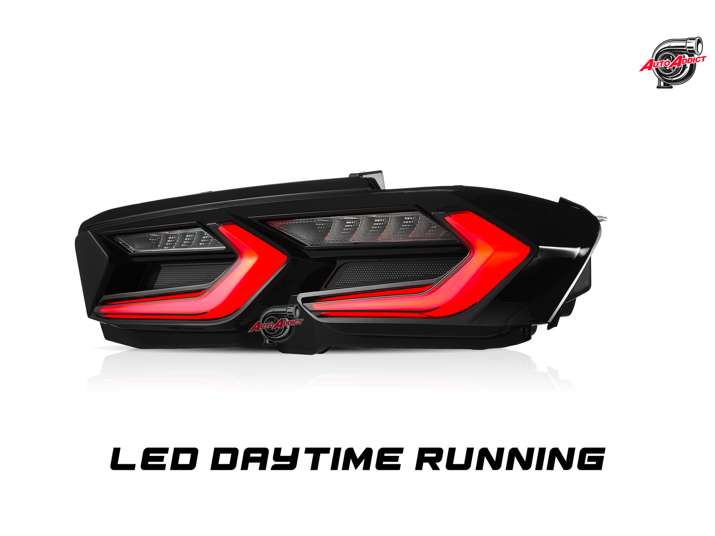 2019-2025 CHEVY CAMARO UMBRA LED TAILLIGHTS GLOSS BLACK/SMOKE LENS
