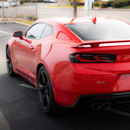 2016-2018 CHEVY CAMARO VELOX LED TAILLIGHTS GLOSS BLACK/RED LENS