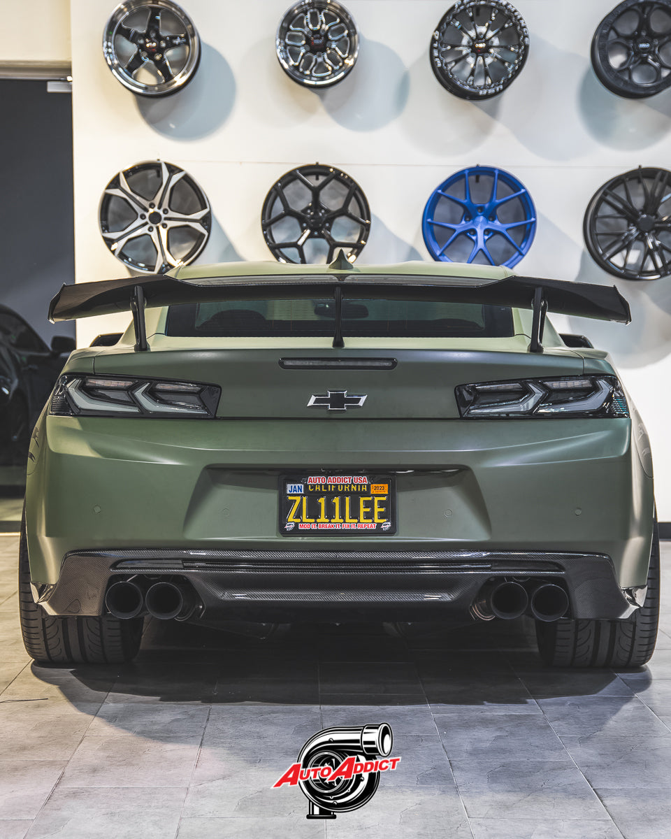 2016-2018 CHEVY CAMARO UMBRA LED TAILLIGHTS GLOSS BLACK/SMOKE LENS