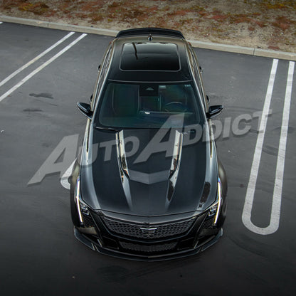 2020-2026 Cadillac CT5/V-Blackwing Heritage Spec Pre-Preg V-Shaped Double Sided Carbon Fiber Hood