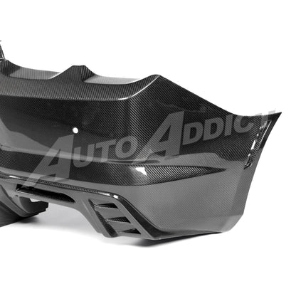 2019-2025 Camaro RS/SS/ZL1 Gloss Double Sided Carbon Fiber Rear Bumper w/Rear Diffuser Quad Tips 1pc
