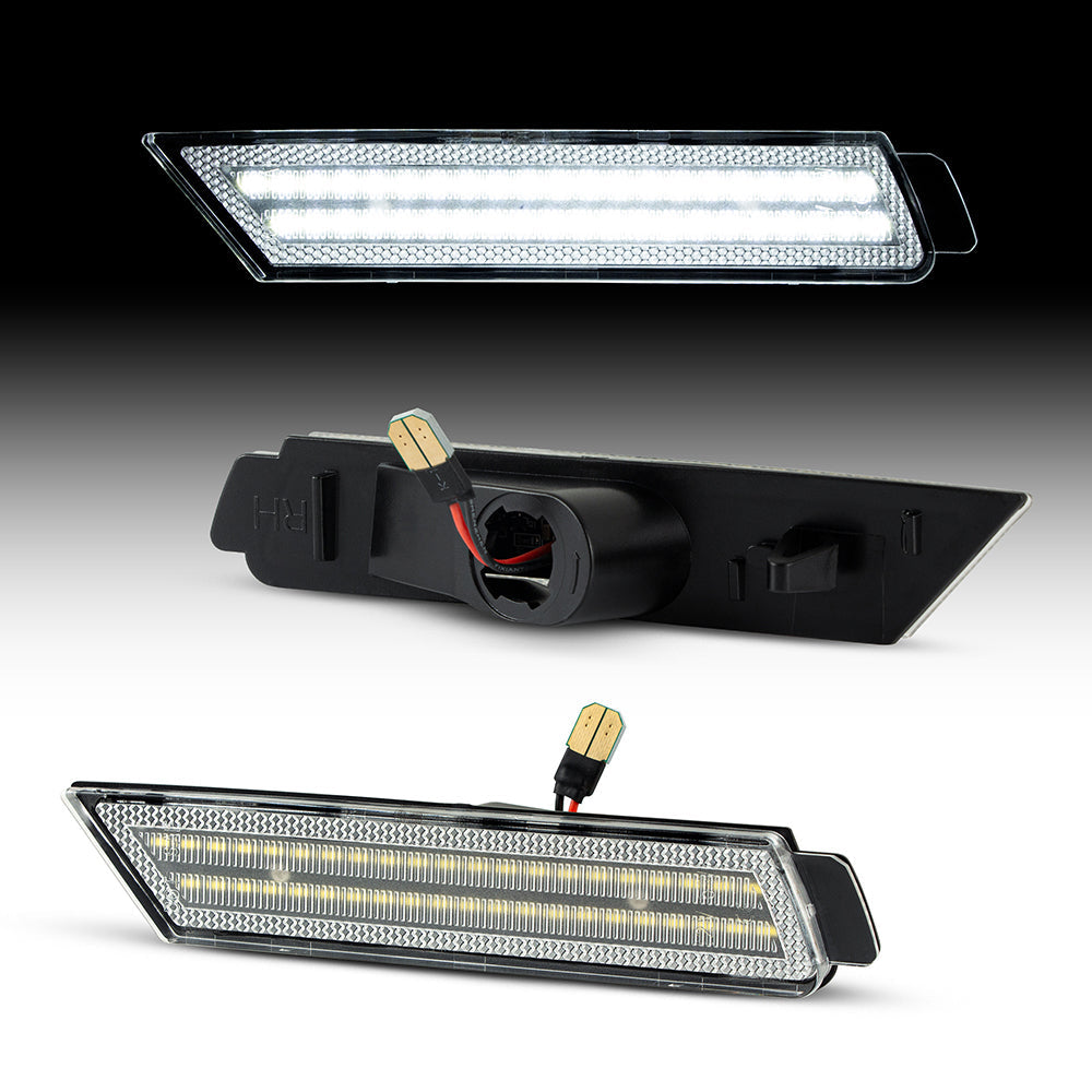 2010-2015 Chevrolet Camaro Clear White LED Side Markers Set