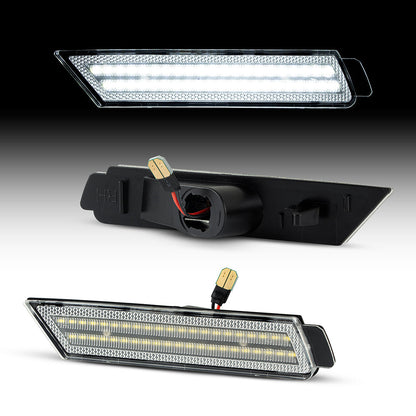 2010-2015 Chevrolet Camaro Clear White LED Side Markers Set
