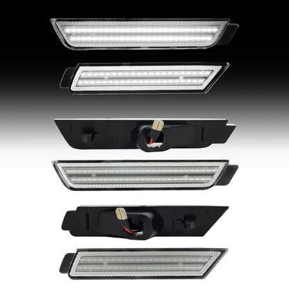 2010-2015 Chevrolet Camaro Clear White LED Side Markers Set