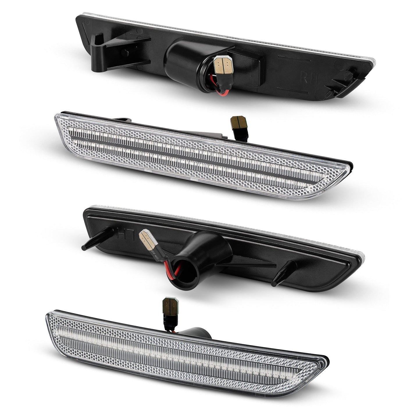 2010-2014 Ford Mustang Clear White LED Side Markers