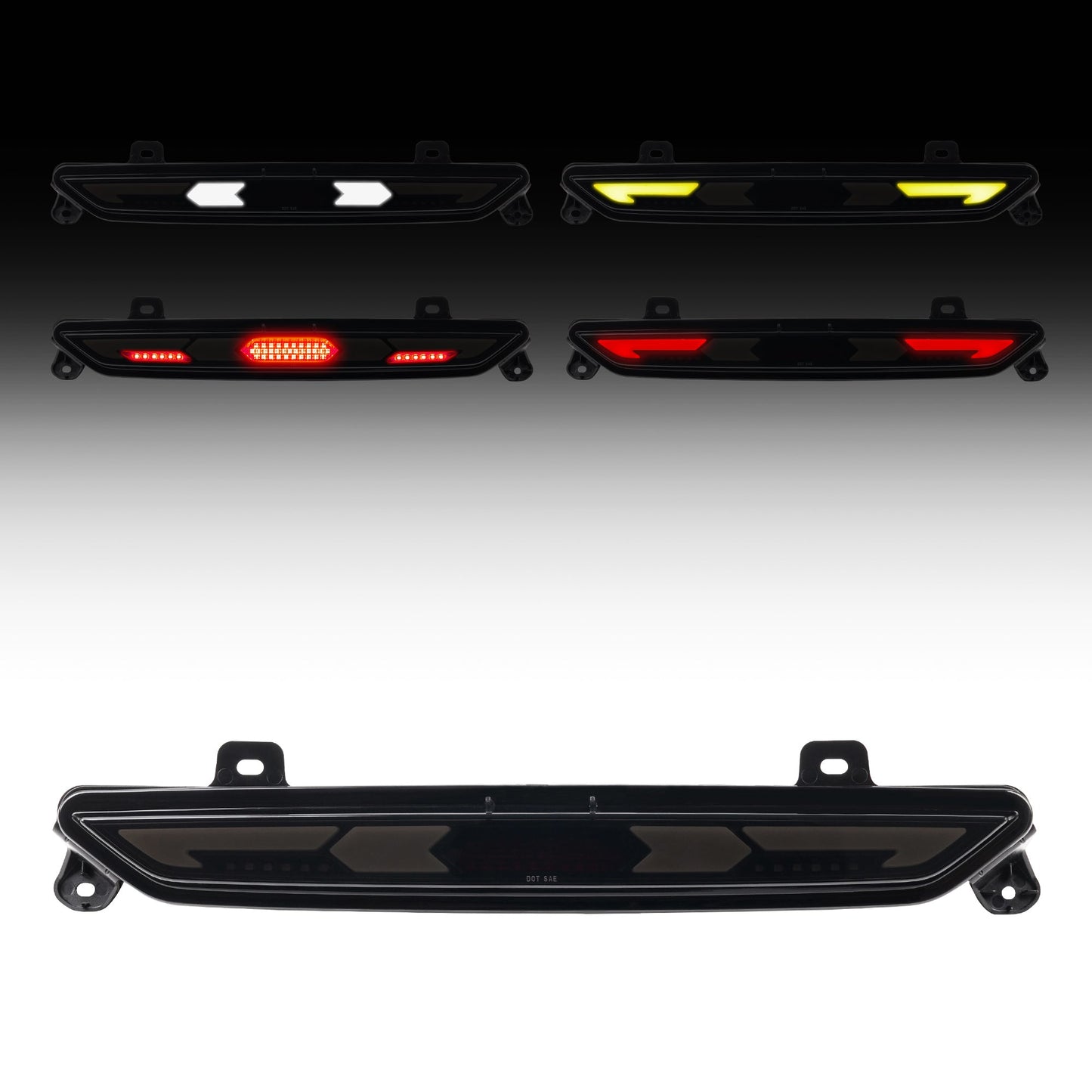 2024-2026 Mustang S650 Rear Diffuser Reverse Light LED Smoke Lens
