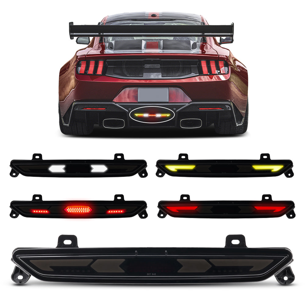 2024-2026 Mustang S650 Rear Diffuser Reverse Light LED Smoke Lens