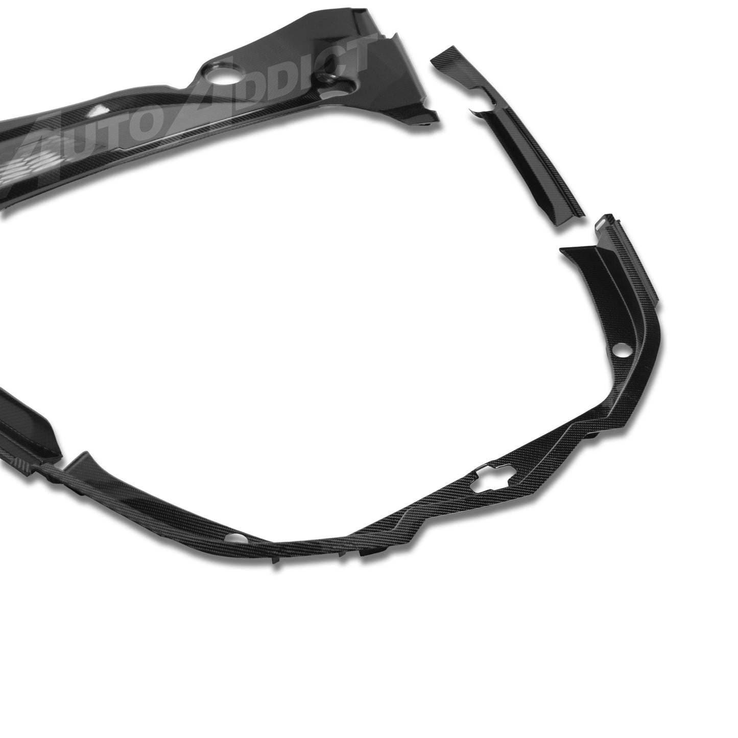 2020-2026 Corvette C8 Carbon Fiber Pre-Preg Front Frunk Surround Trim Kit For Z06/E-Ray/Grand Sport/Stingray