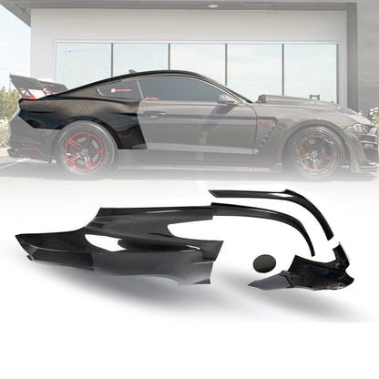 2015-2023 Mustang S550 Carbon Fiber A Pillars w/ Quarter Panel 4pc Skin Blueprint