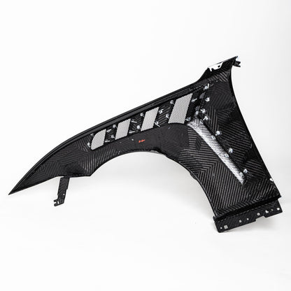 2024-2026 Mustang S650 Type-GTD Dry Gloss Carbon Fiber Front Fenders Pair
