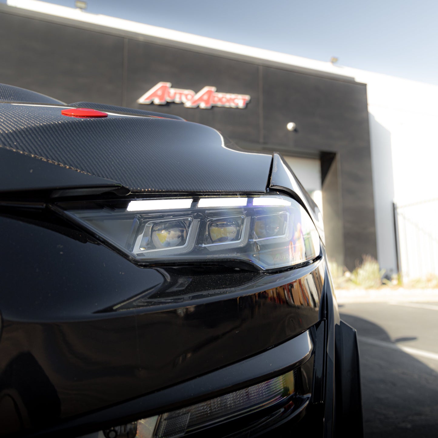 2018-2023 Ford Mustang Projector Headlights S650 Style LED Amber Sequential Turn Signals