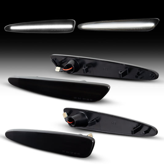 2005-2013 Chevrolet Corvette C6 Smoke White LED Side Marker