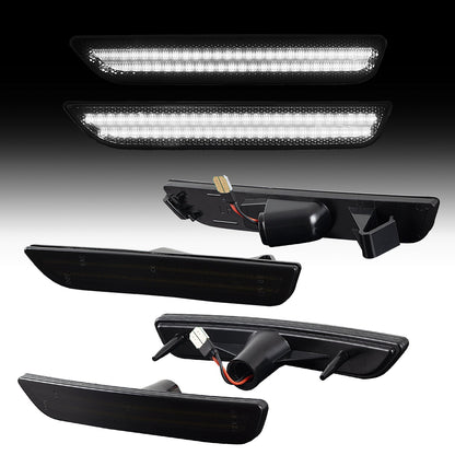 2010-2014 Ford Mustang Smoked White LED Side Markers