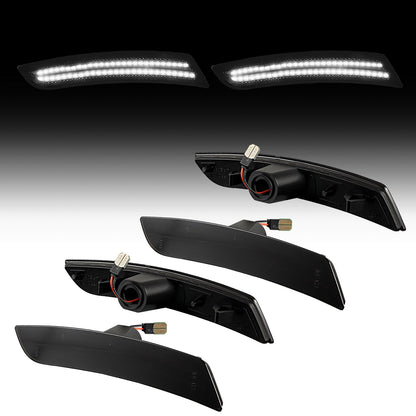 2016-2025 Chevrolet Camaro Smoked White LED Side Markers Set
