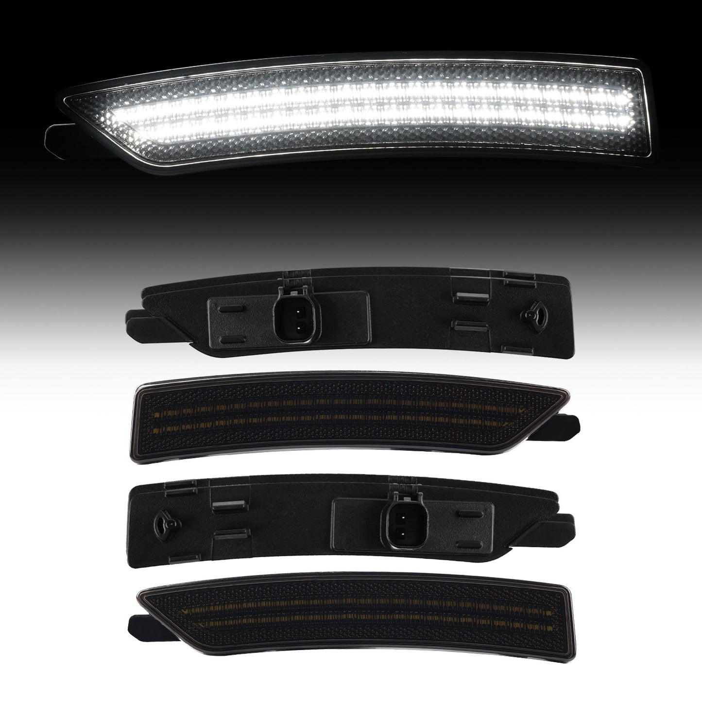2024-2026 Ford Mustang S650 Smoke White LED Side Markers