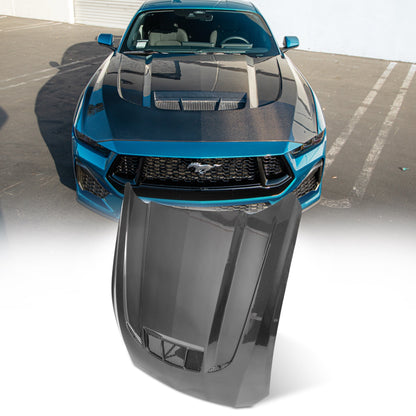 2024-2026 Mustang S650 Type-LM Carbon Fiber Double Sided Hood