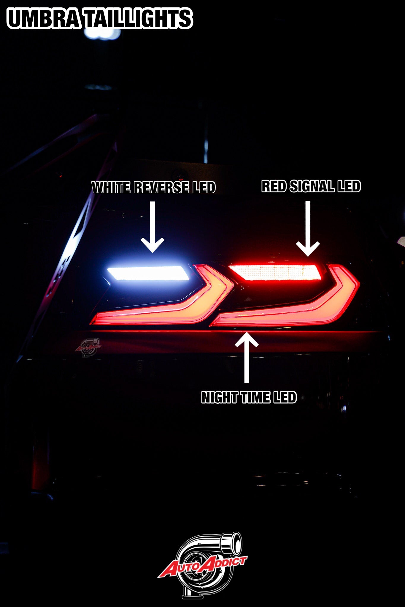 2014-2015 Chevy Camaro Umbra LED Taillights – Gloss Black/Smoke Lens