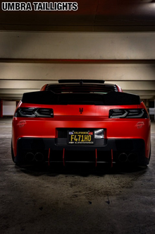 2012-2013 CHEVY CAMARO UMBRA LED TAILLIGHTS GLOSS BLACK/SMOKE LENS + CUSTOM HARNESS