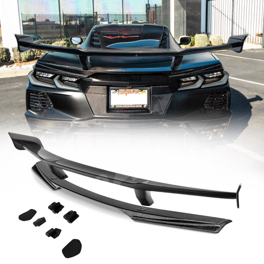 2020-2026 C8 Corvette Stingray ZR1 ZTK Rear Spoiler Gloss Carbon Fiber 1pc