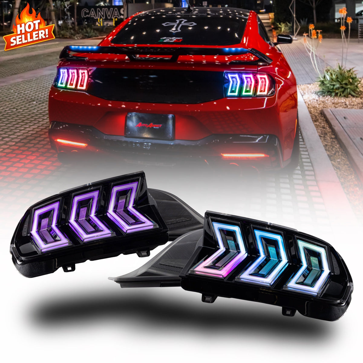 2024-2026 Mustang S650 Heritage-X™ RGB Taillights Amber Turn Signal Sequential w/ Animation