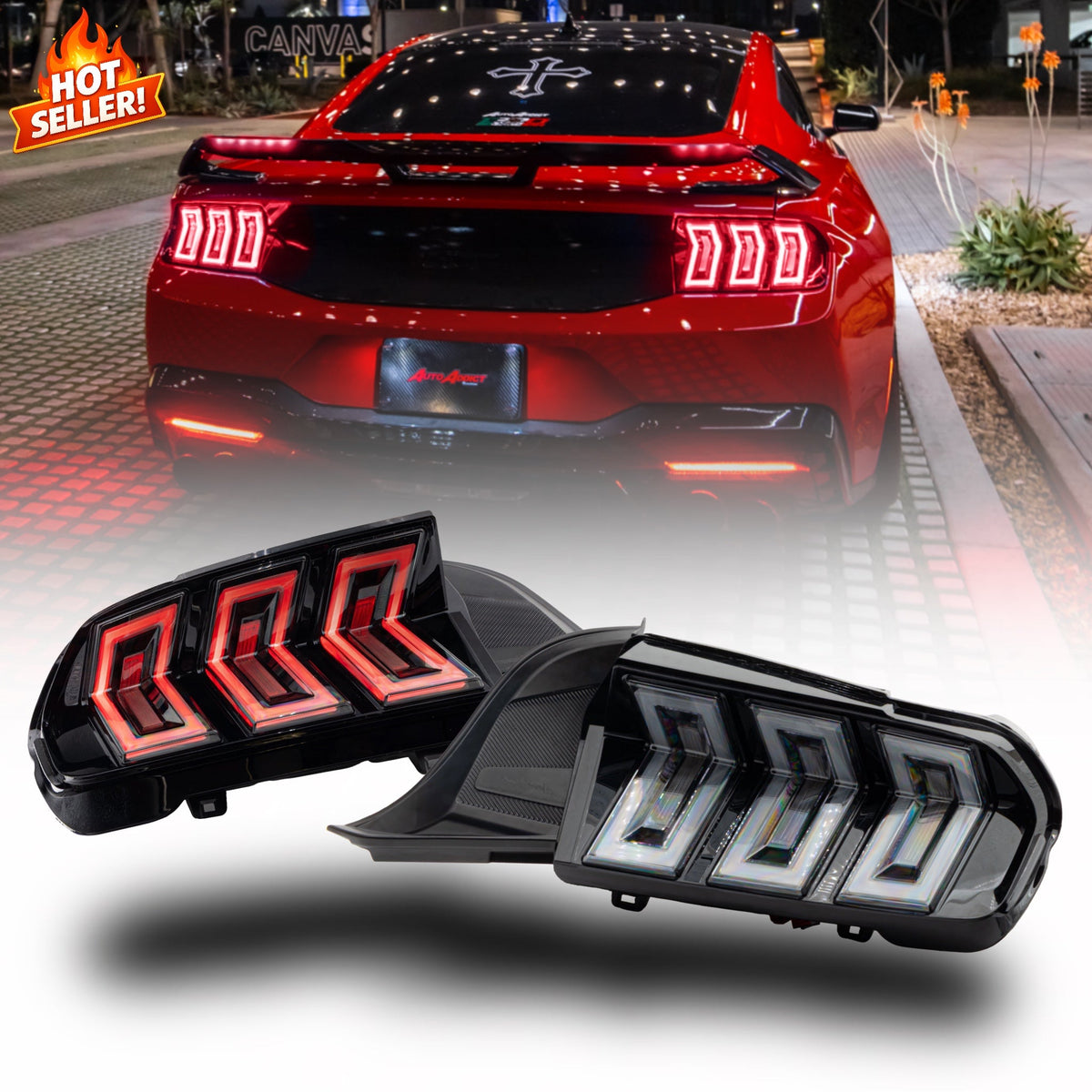 2024-2026 Mustang S650 Heritage-X™ Taillights Amber Turn Signal Sequential w/ Animation