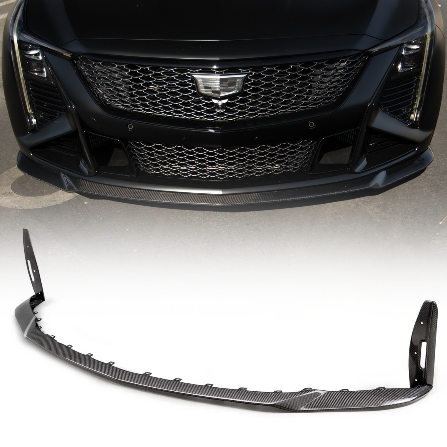 2022-2026 Cadillac CT5-V Blackwing Gloss Carbon Fiber Front Chin Splitter