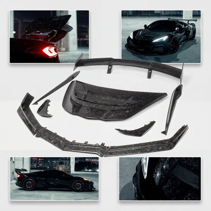 2020-2026 Corvette C8 Quiet Racing ZR1 ZTK Forged Carbon Fiber Aero Kit Z06/E-Ray