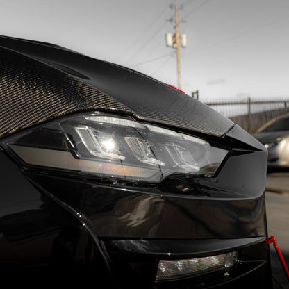 2018-2023 Ford Mustang Projector Headlights S650 Style LED Amber Sequential Turn Signals