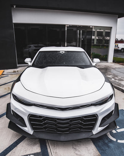 2019-2025 Chevy Camaro ZL1 1LE Track Package Front Bumper Conversion 13pcs Full Kit Flat BLK for Non-RS Headlights