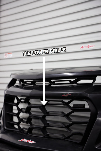 2010-2015 Chevy Camaro ZL1 1LE Track Package Front Bumper Conversion 11pcs Full Kit Flat BLK Body Kit