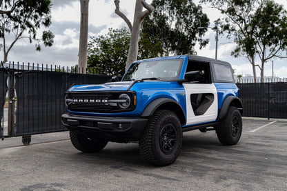 2021-2024 FORD BRONCO FIBERGLASS HALO DOORS WITH CARBON FIBER INSERTS (2-DOOR)
