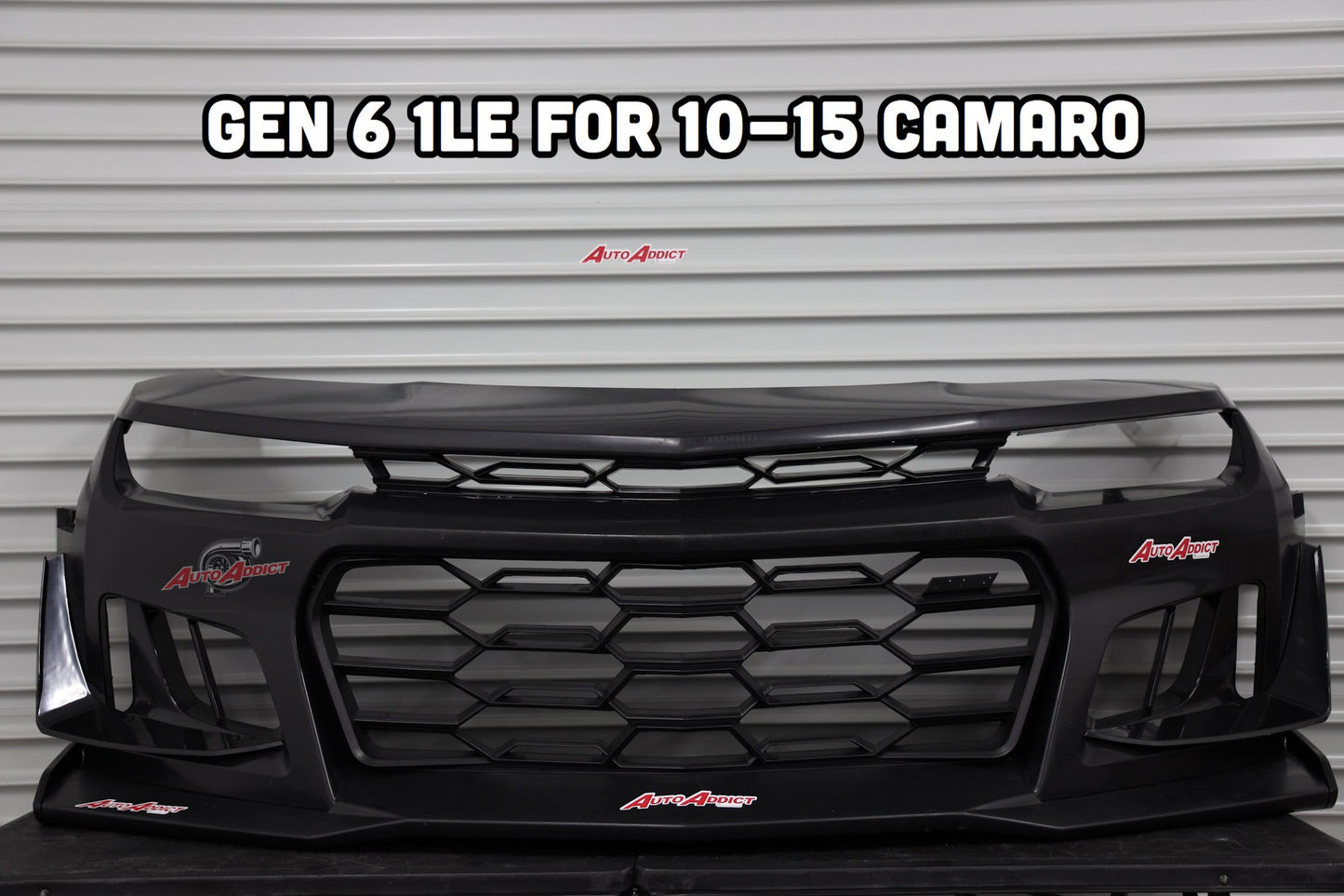 2010-2015 Chevy Camaro ZL1 1LE Track Package Front Bumper Conversion 11pcs Full Kit Flat BLK Body Kit