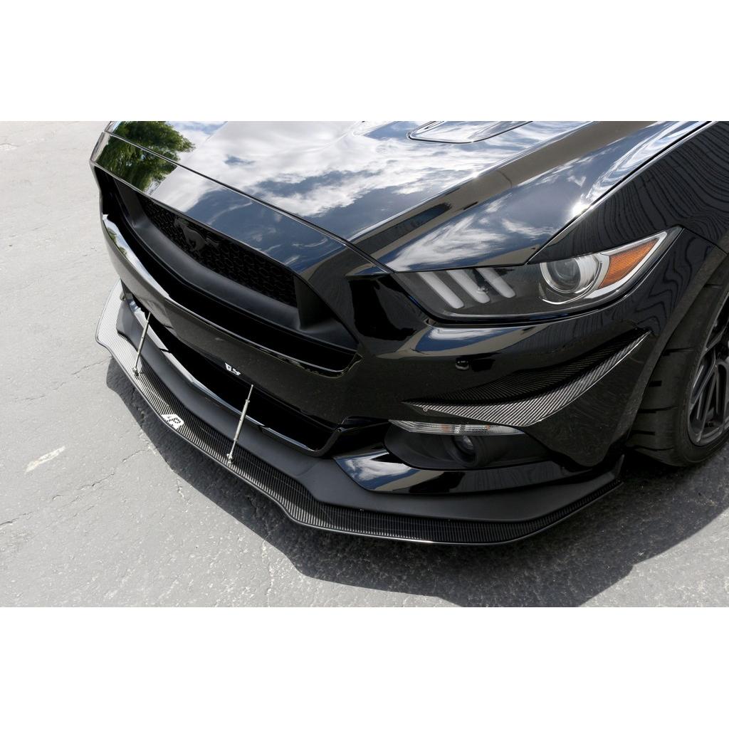 Carbon Fiber Front Bumper Canards- 2015-2017 Ford S550 Mustang