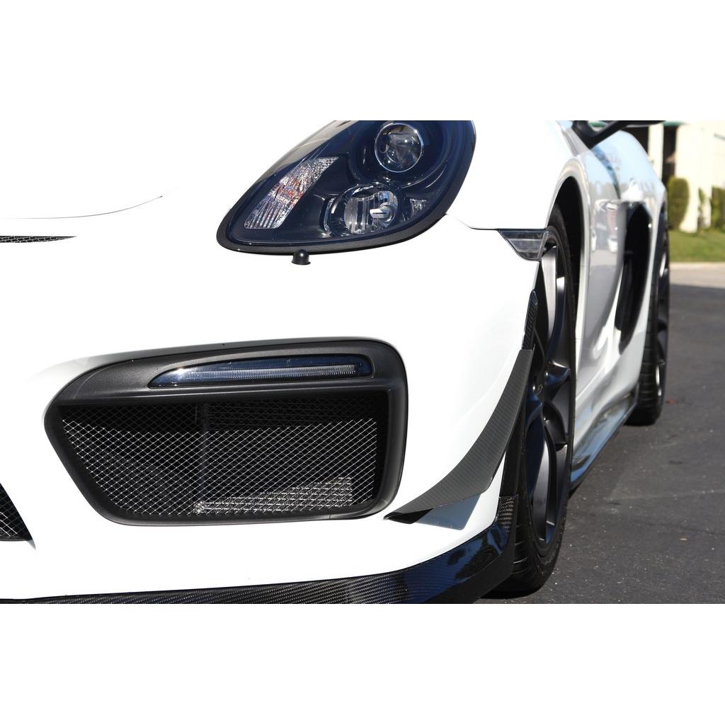 Carbon Fiber Front Bumper Canards- 2016 Porsche 981 Cayman GT4