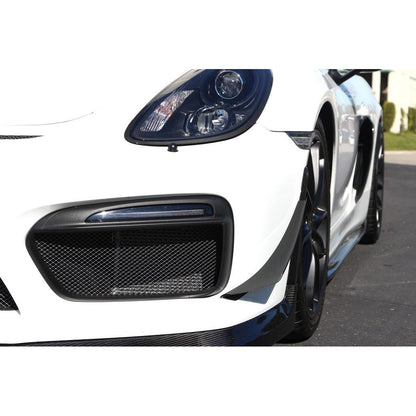 Carbon Fiber Front Bumper Canards- 2016 Porsche 981 Cayman GT4