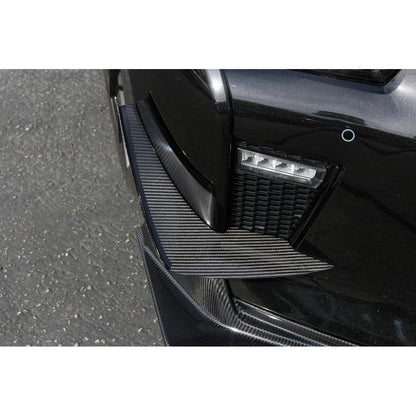 Carbon Fiber Front Bumper Canards- 2017-2022 Nissan R35 GTR