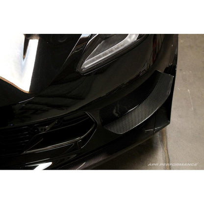 Carbon Fiber Front Bumper Race Canards- Chevrolet Corvette C7 / C7 Z06