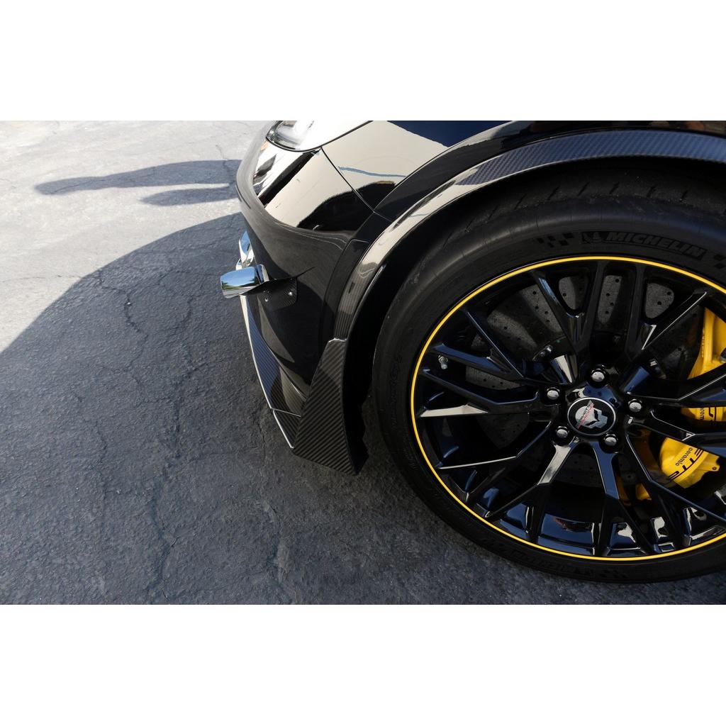 Carbon Fiber Front Bumper Canards and Spats- Chevrolet C7 Corvette Z06