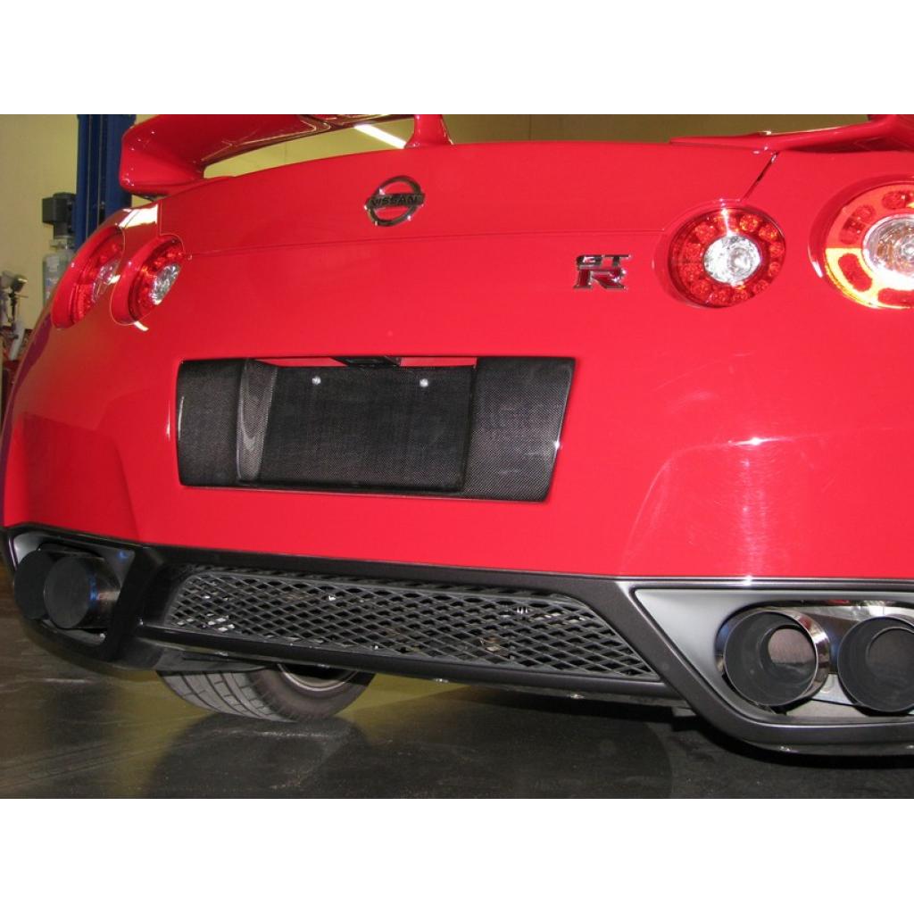 Carbon Fiber  License Plate Backing-2008-2011 Nissan R35 GTR