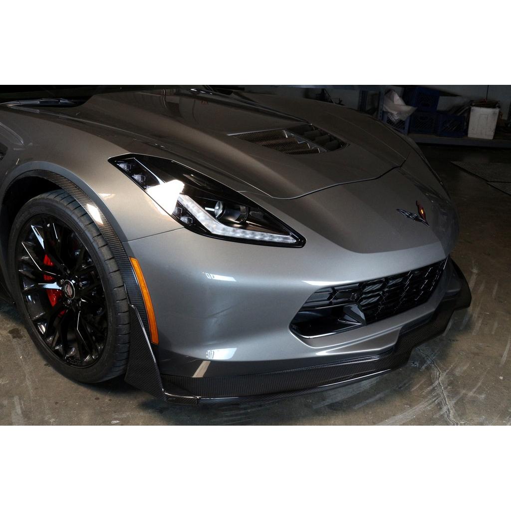 Carbon Fiber Front Bumper Canards and Spats- Chevrolet C7 Corvette Z06