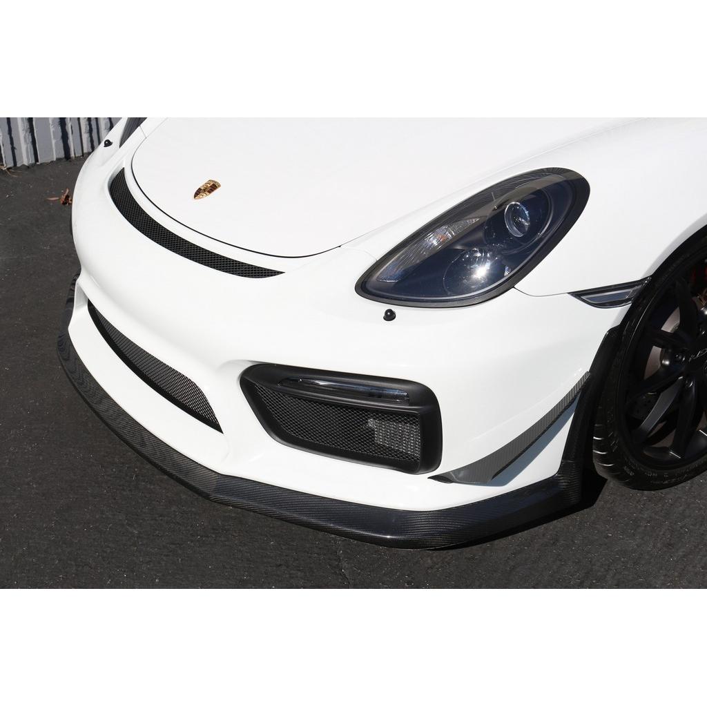 Carbon Fiber Front Bumper Canards- 2016 Porsche 981 Cayman GT4