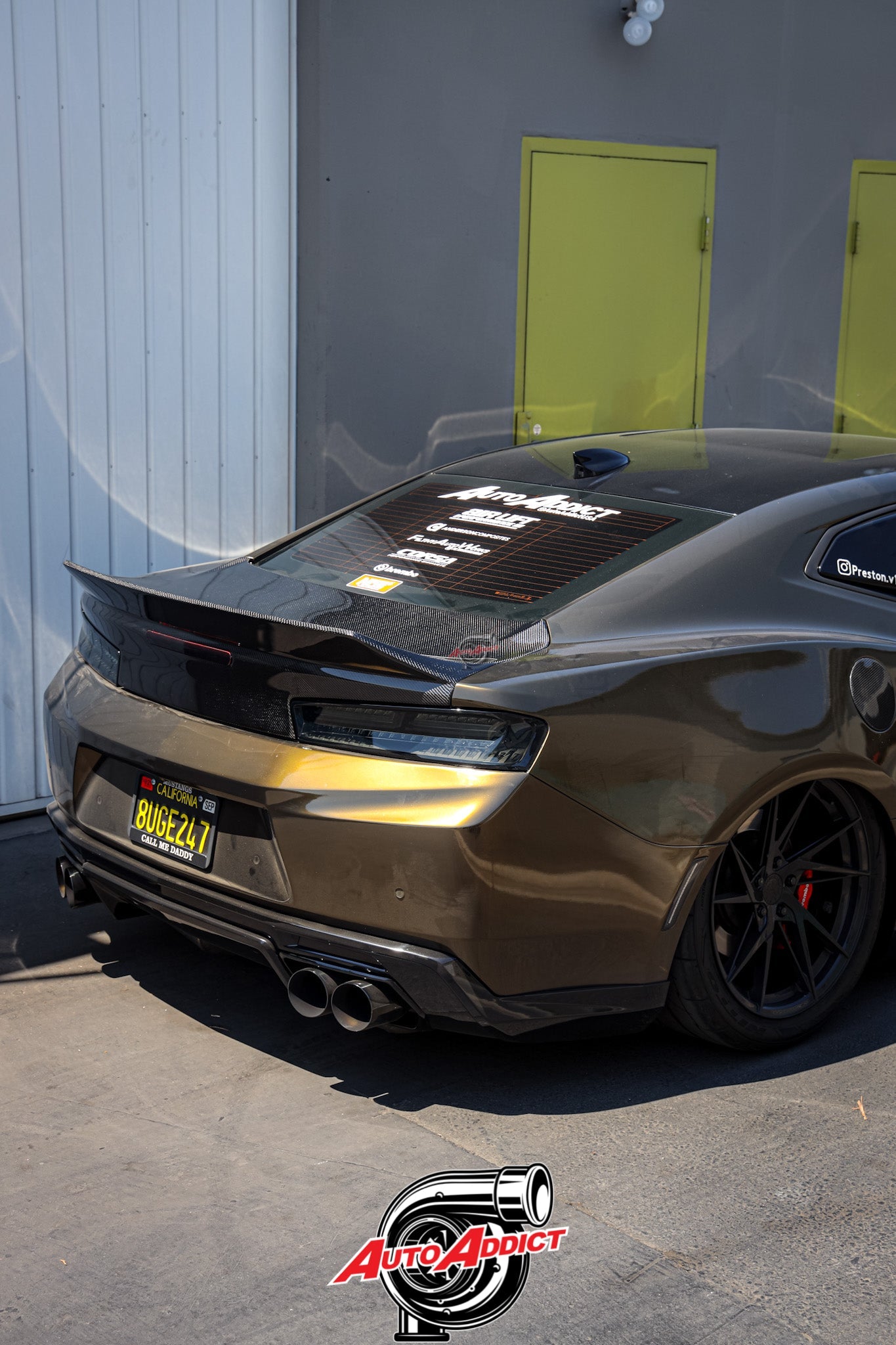 2016 - 2024 Camaro Carbon Fiber Trunk Double Sided Decklid With Integrated Spoiler