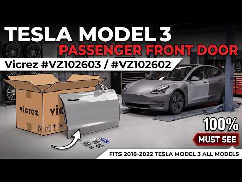 2018-2022 Tesla Model 3 Replacement Front Door (Driver Side) video
