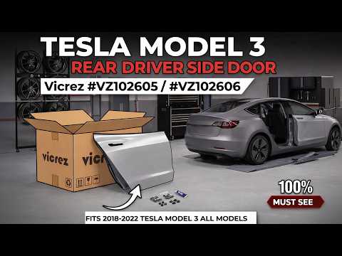 2018-2022 Tesla Model 3 Replacement Rear Door (Driver Side) video